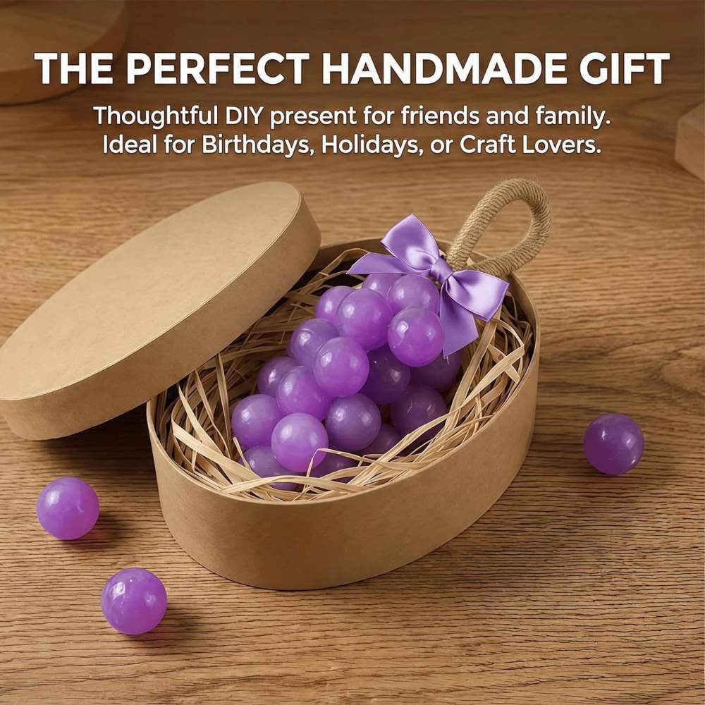 Soap Making Gifts - ぶどうの形をしたシリコン製石鹸型。DIYでフルーツの香りのキャンドルや、3Dレジンを使った装飾品、手作りのギフトやアクセサリーを作るための道具。