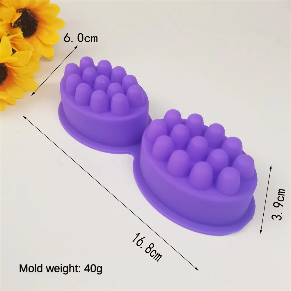 2 穴シリコーン石鹸型オーバルマッサージ手作り石鹸 9 偶数 - Soap Making Kit For Beginners のレビューと価格