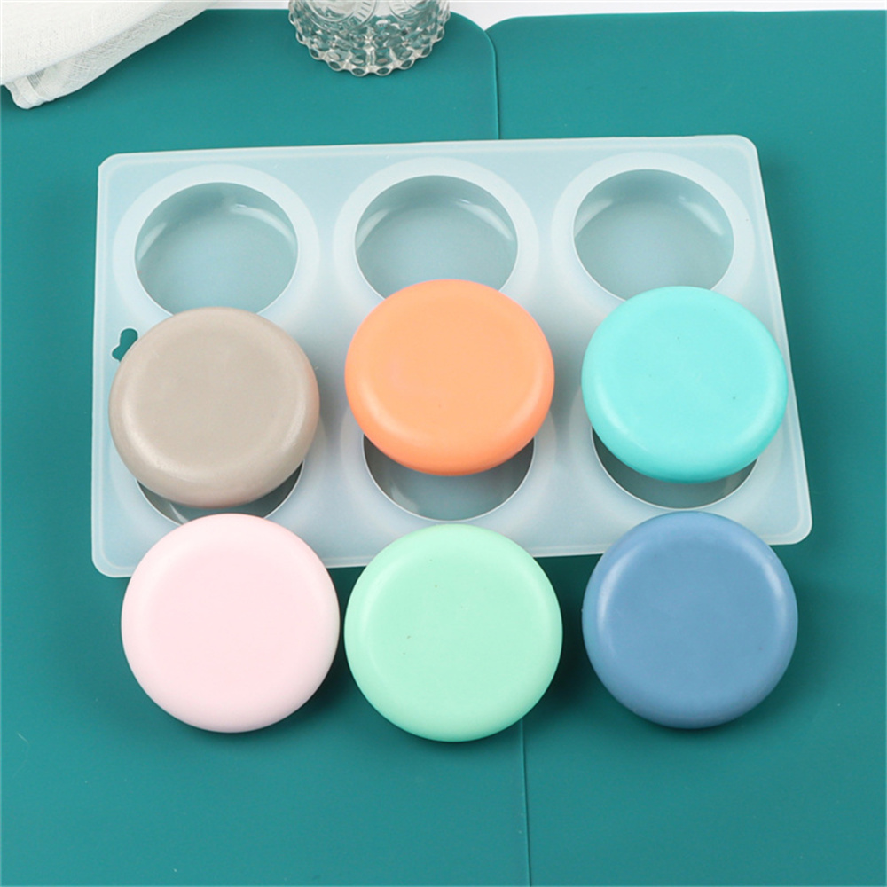 6 穴ラウンド楕円形シリコーン石鹸金型 DIY 平底ボールシ - Soap Making Kit For Beginners のレビューと価格