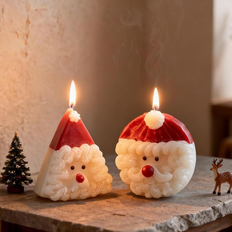 サンタクロースのシリコン製キャンドル型。3Dのクリスマスモチ - Soap Making Ins のレビューと価格