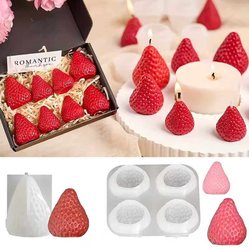 イチゴシリコンキャンドルモールド DIY アロマセラピー石鹸 - Soap Making Ins のレビューと価格