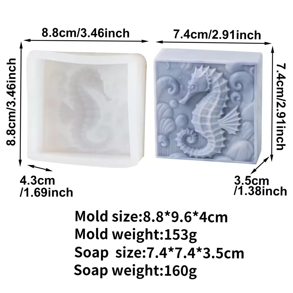3DタツノオトシゴシリコンソープモールドDIYウミガメサメ動 - Soap Making Instructions のレビューと価格